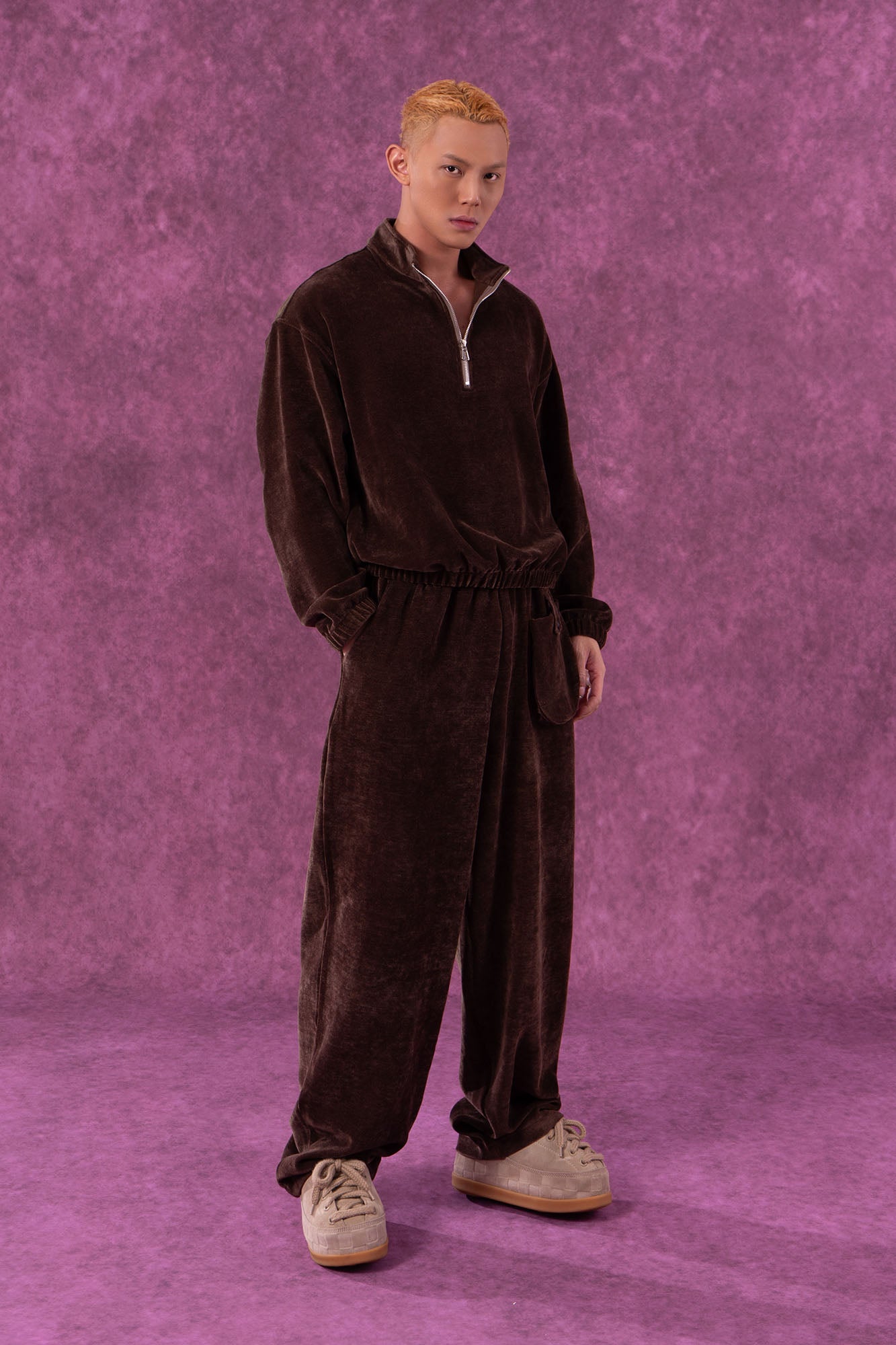 Velvet Quarter-Zip Pullover