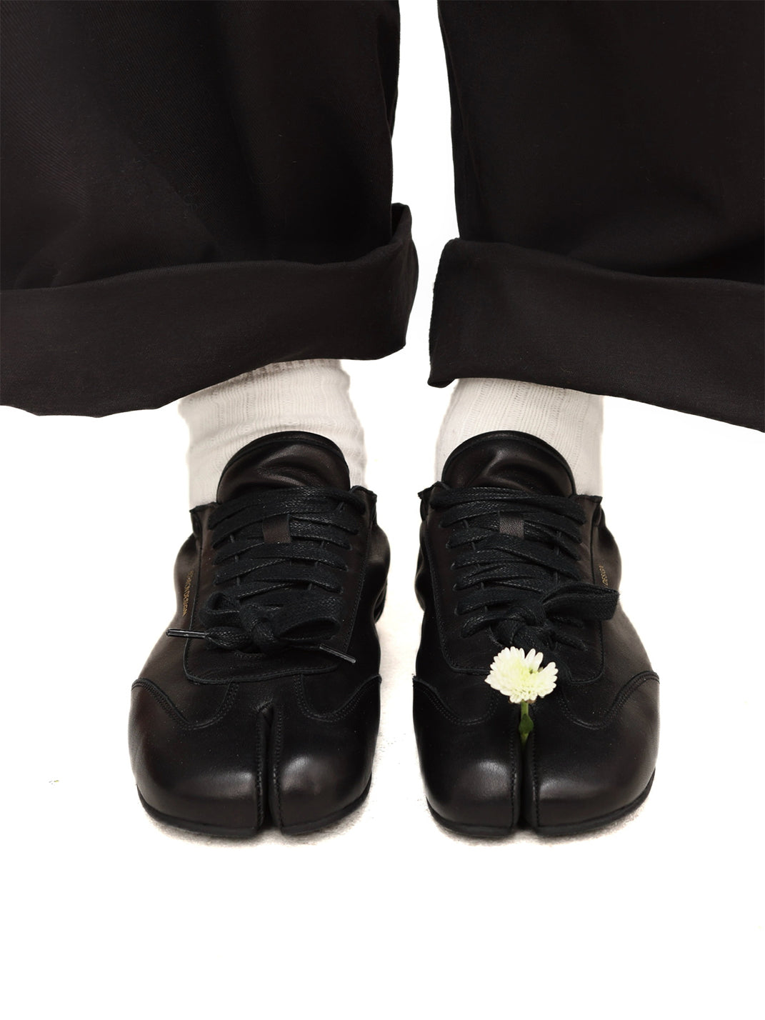 Waxed Leather Tabi Shoes