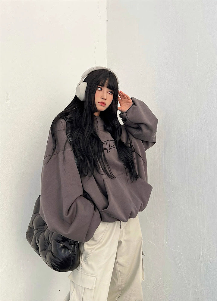 Plumped Oversized Logo Hoodie