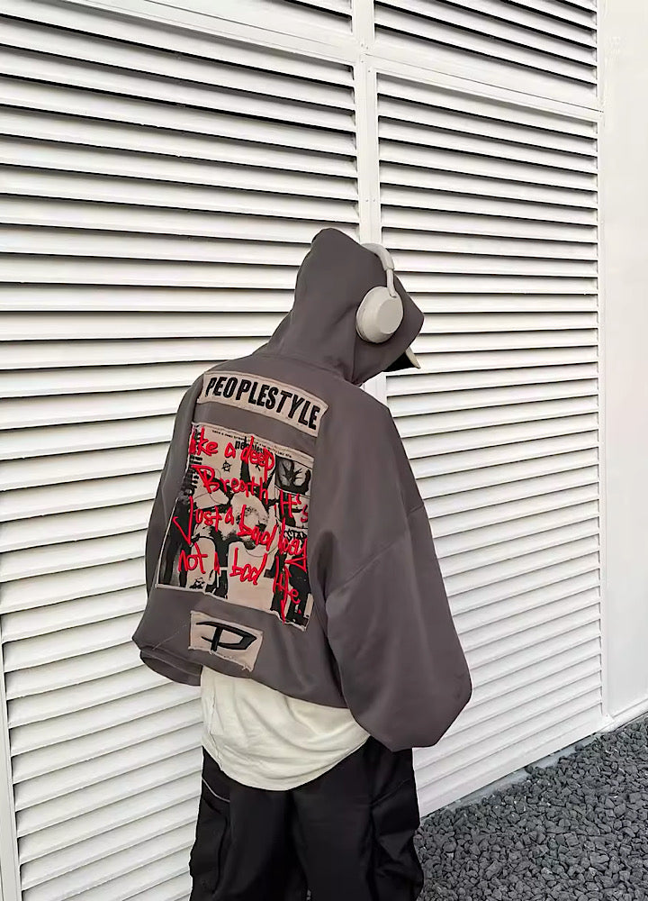 Plumped Oversized Logo Hoodie