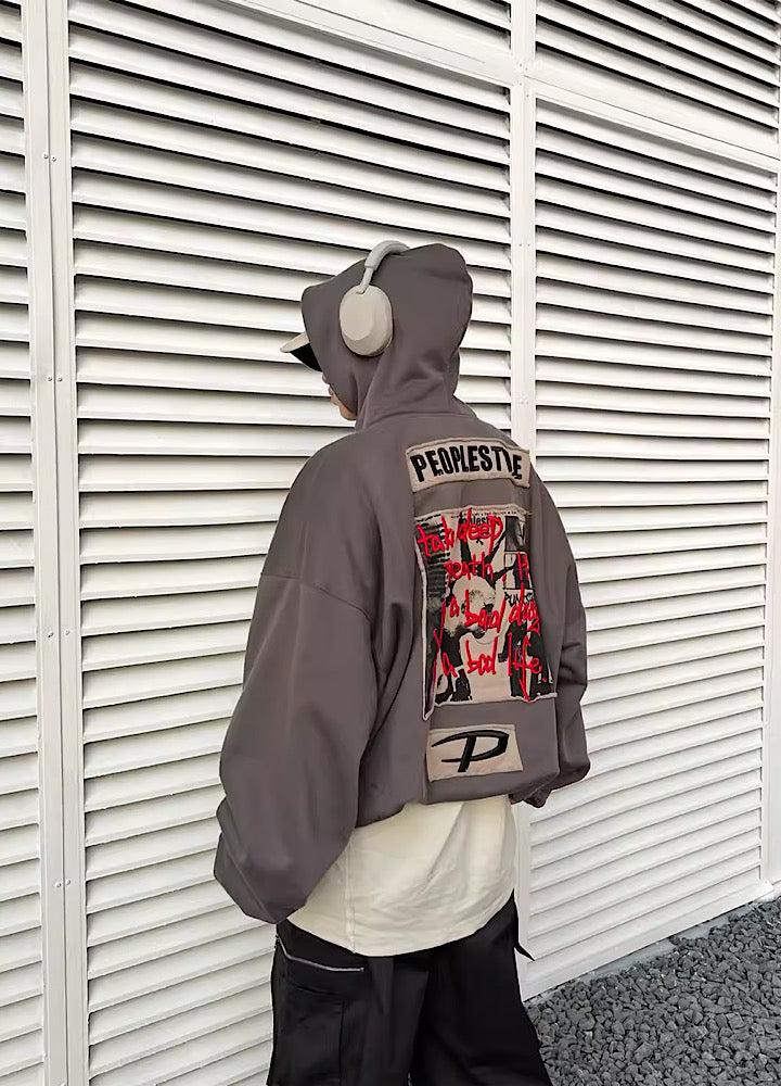 Plumped Oversized Logo Hoodie