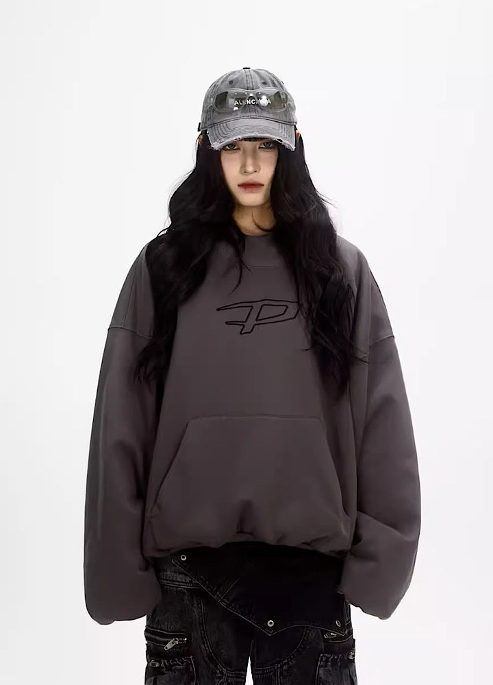 Plumped Oversized Logo Hoodie