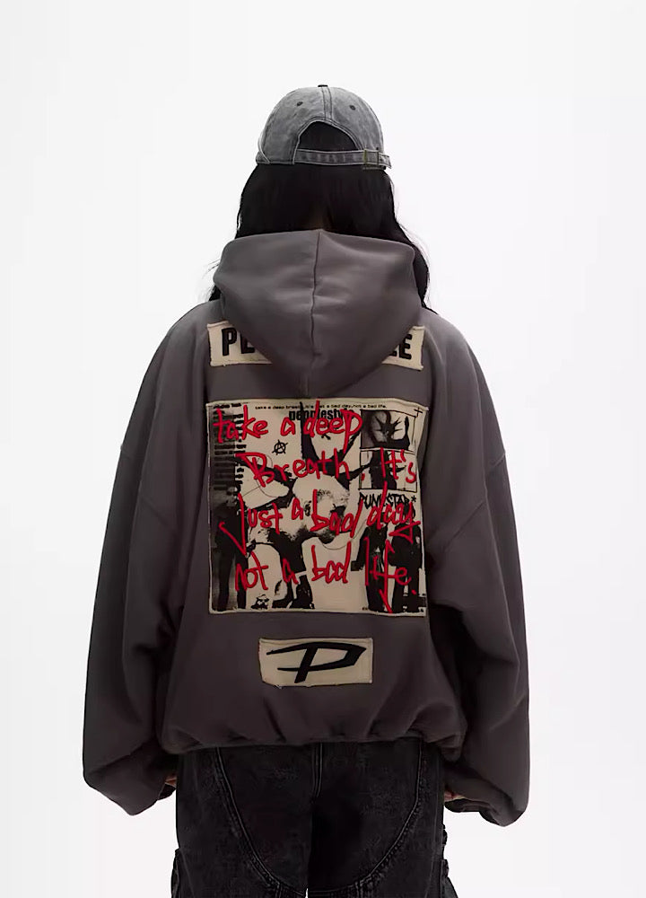 Plumped Oversized Logo Hoodie