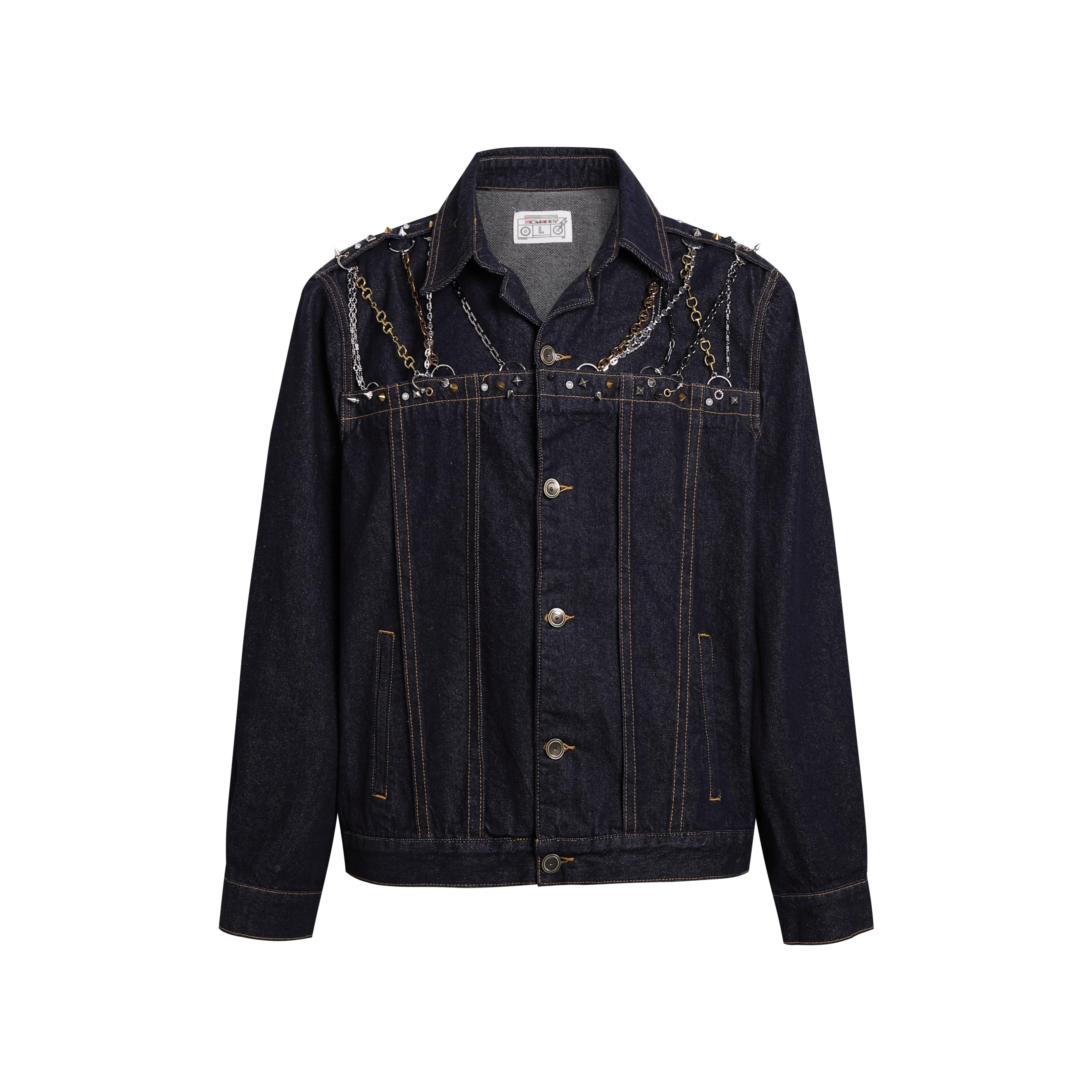 Chain Harness Denim Jacket