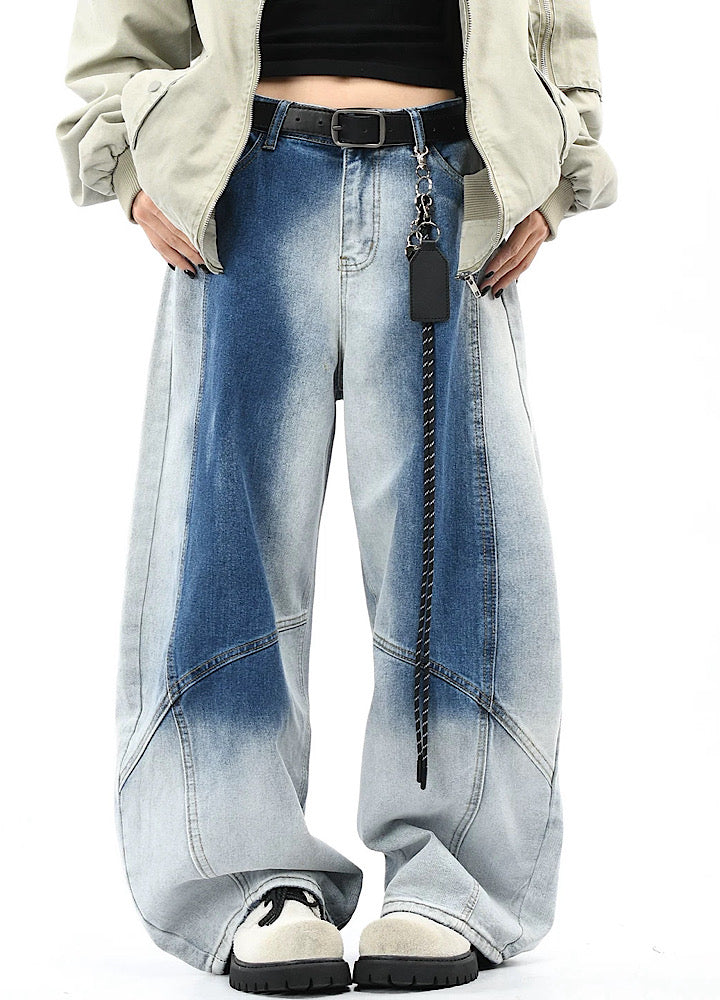 Faded Drift Wide-Leg Denim Pants