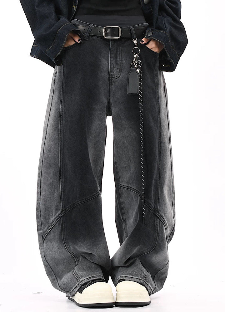 Faded Drift Wide-Leg Denim Pants