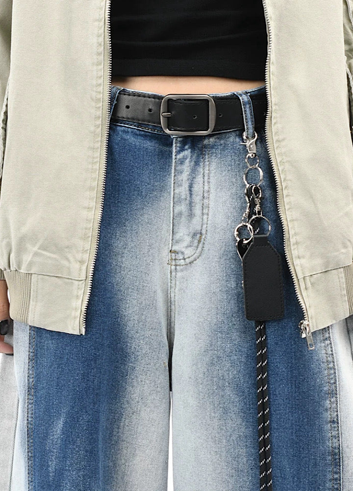 Faded Drift Wide-Leg Denim Pants