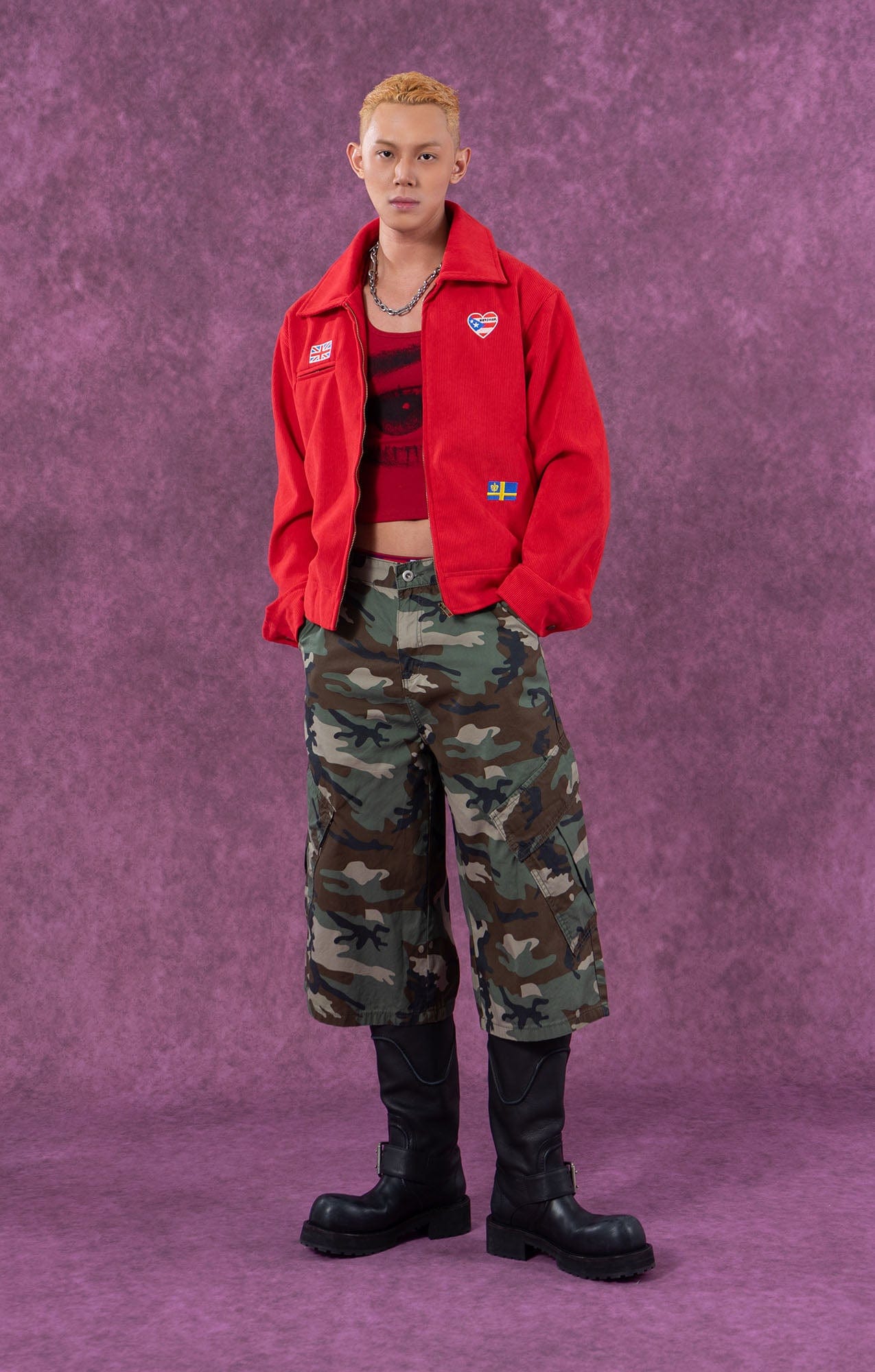 Heart Flag Patch Jacket