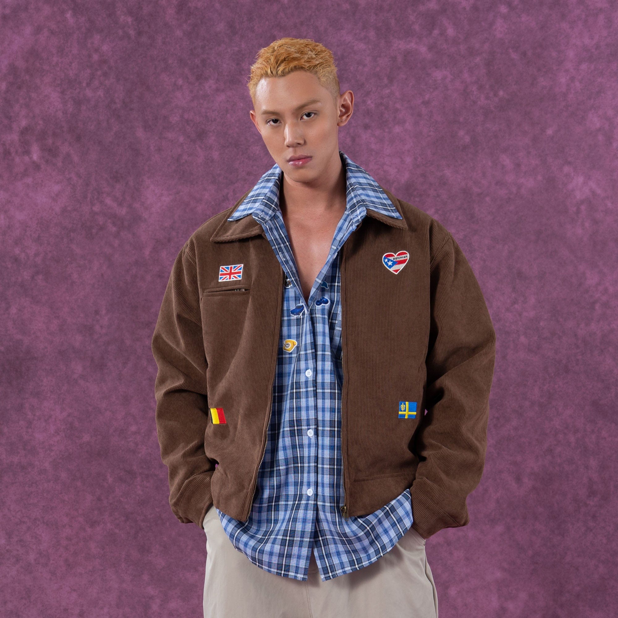 Heart Flag Patch Jacket