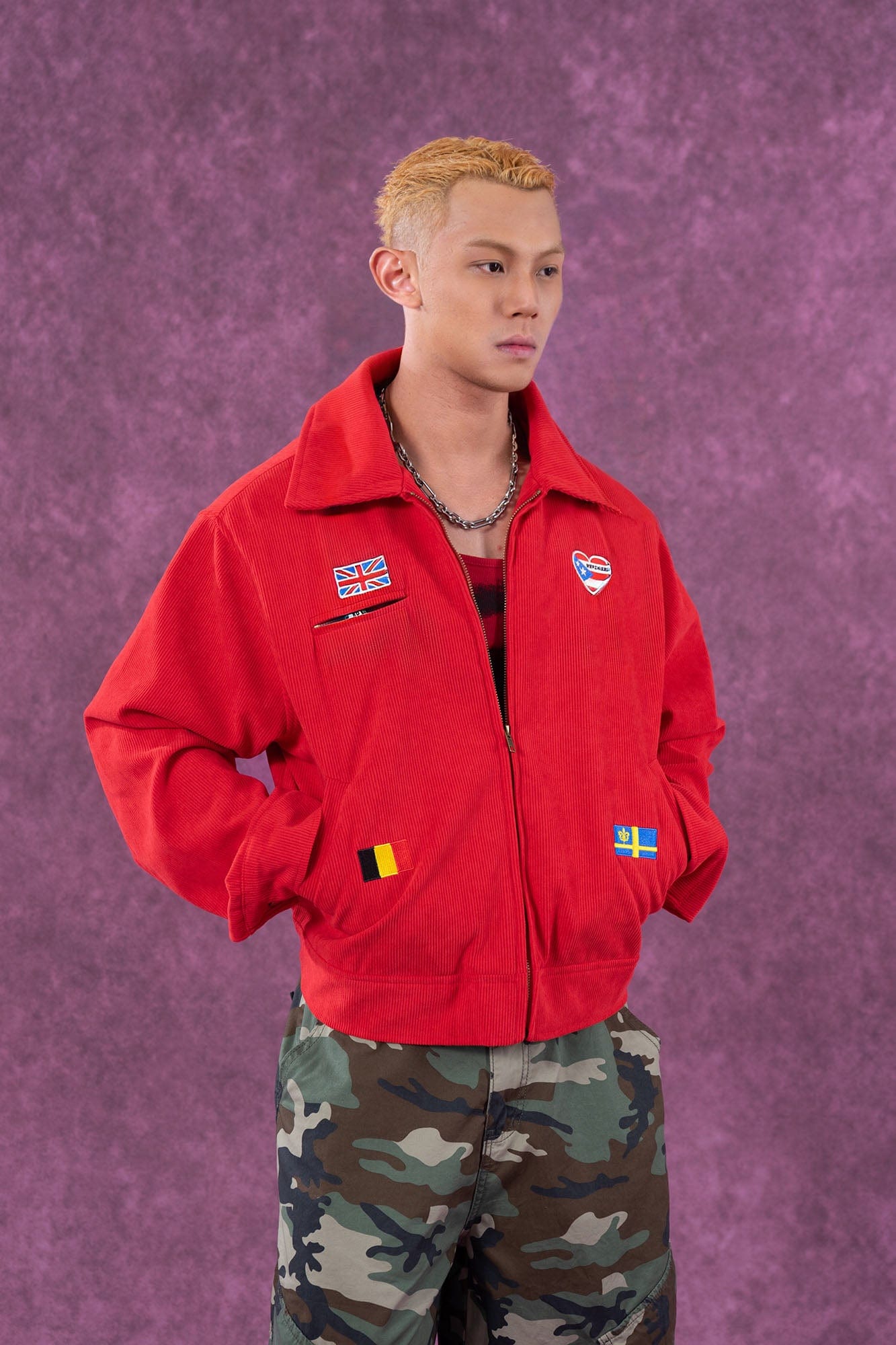 Heart Flag Patch Jacket