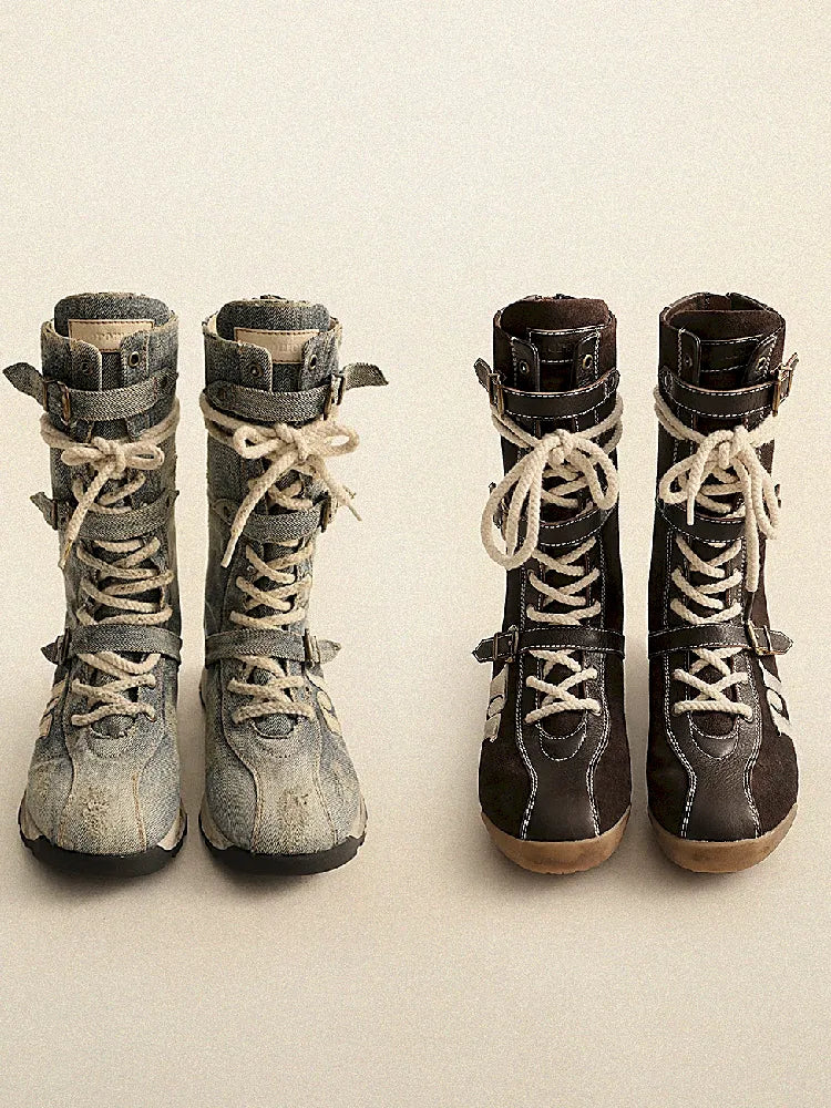 Buckle Combat Boots