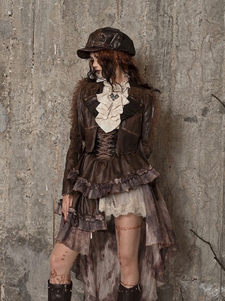 Steampunk/Post-Apocalyptic Leather Ensemble Jacket