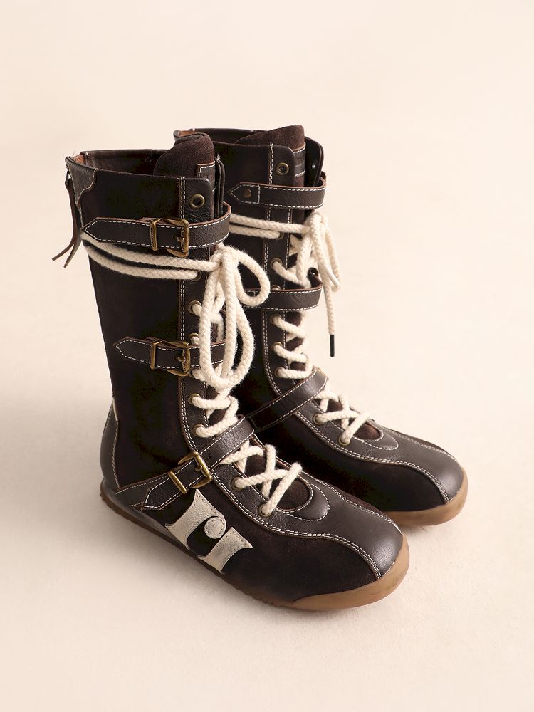 Buckle Combat Boots