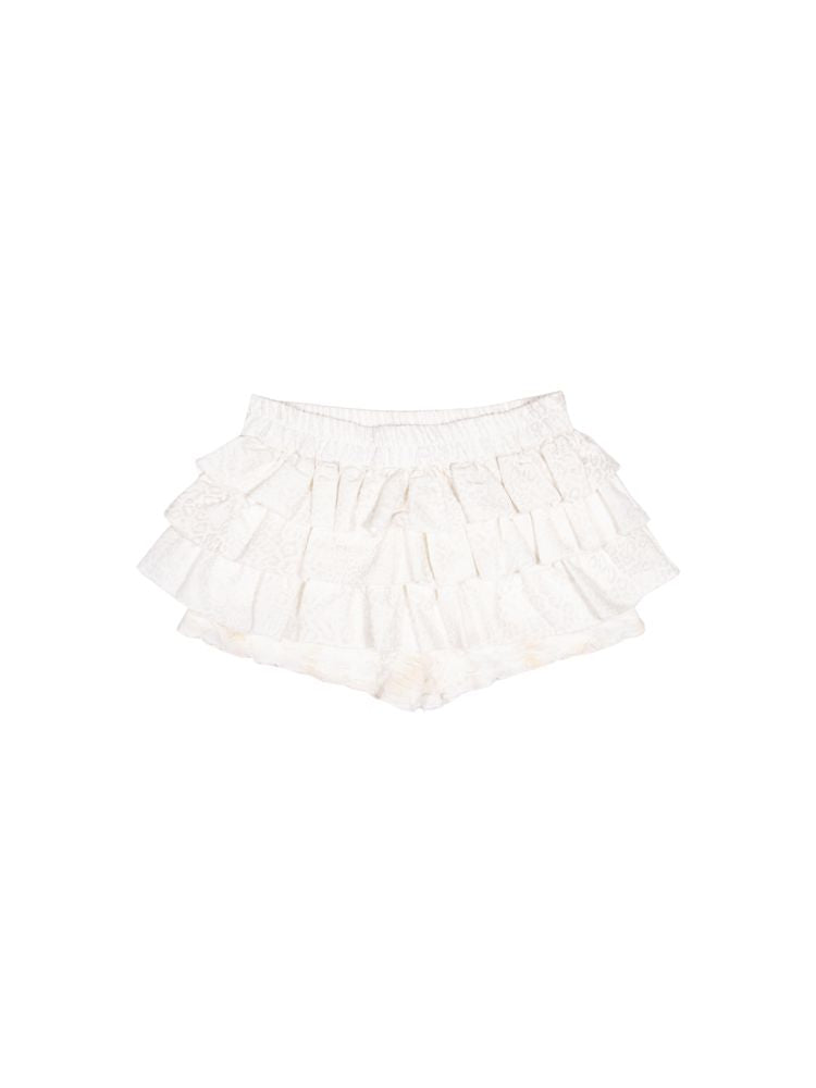 Lace Ruffle Skirt Pants