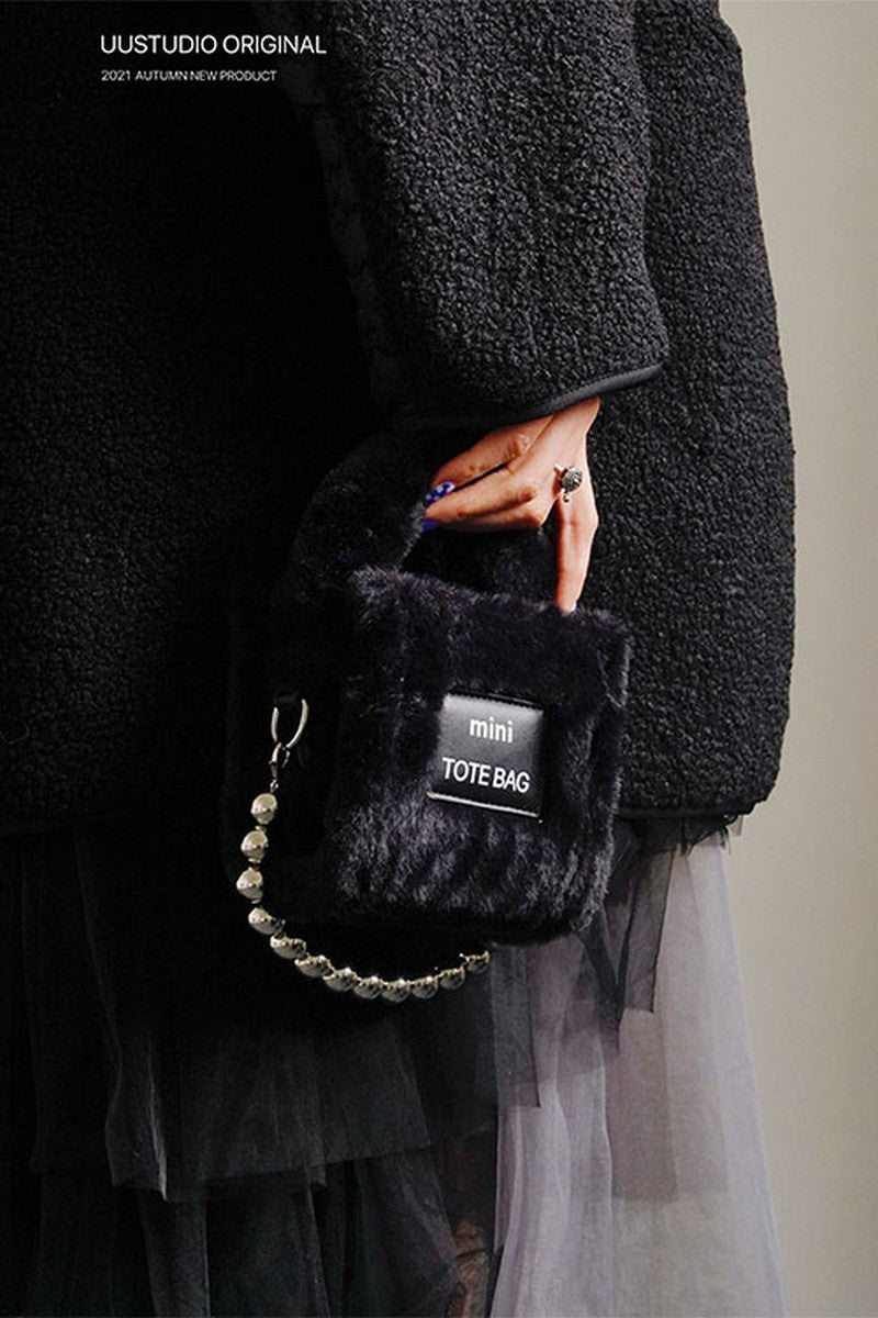 Furry Mini Tote Bag