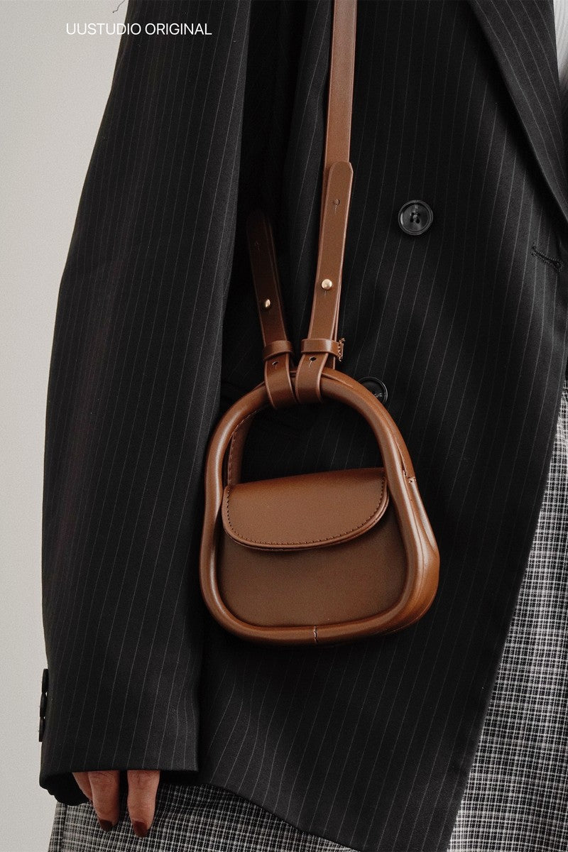 Lipstick Mini Saddle Crossbody Bag