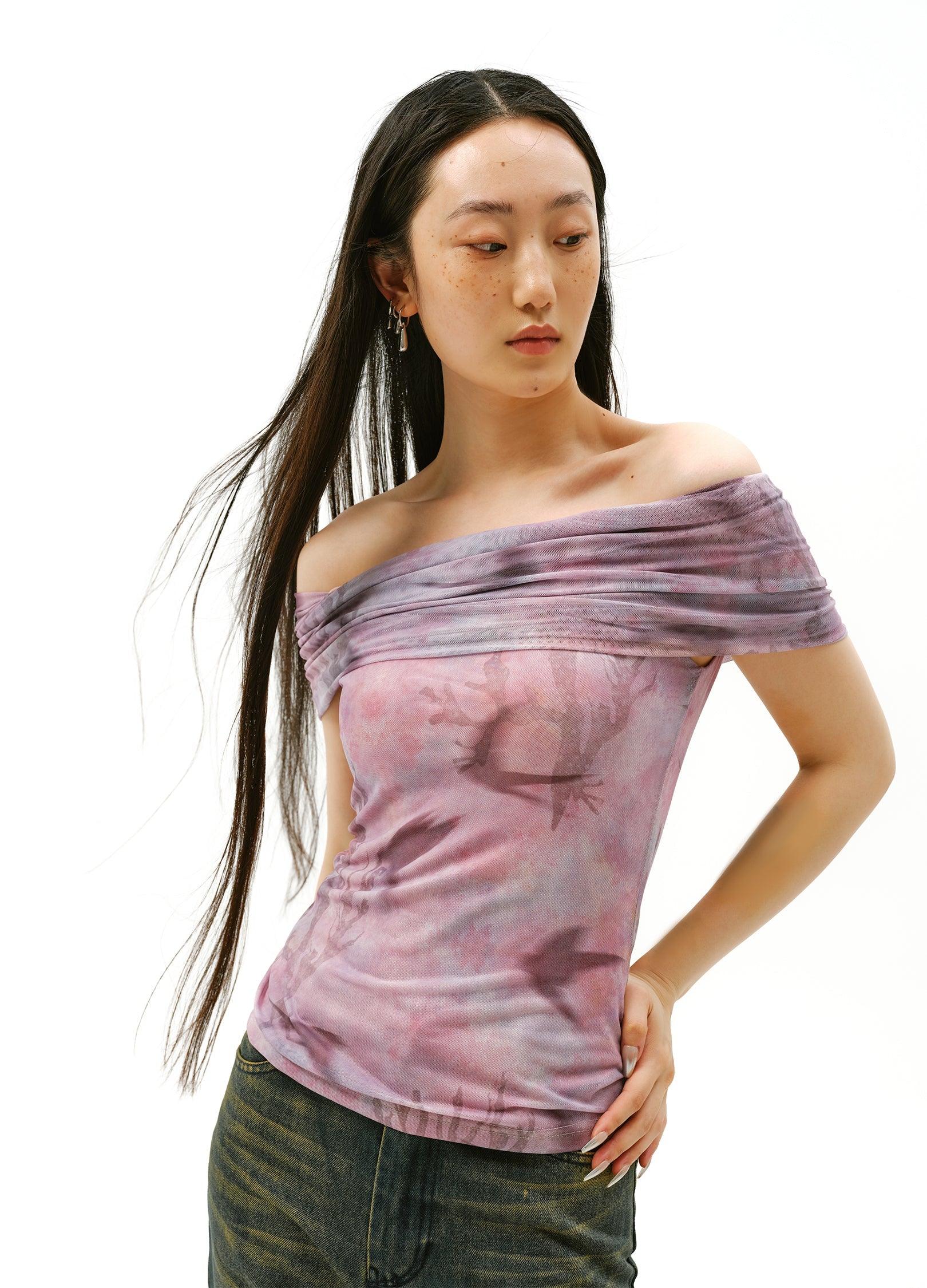 Ethereal Amethyst Mesh Top - chiclara