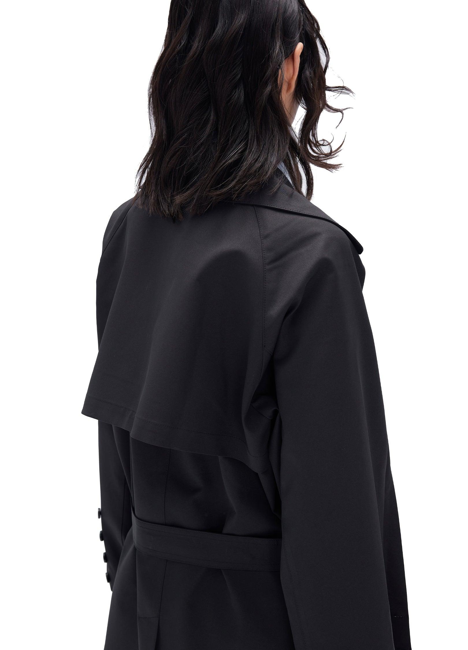 Leaf Collar Belted Overcoat - chiclara