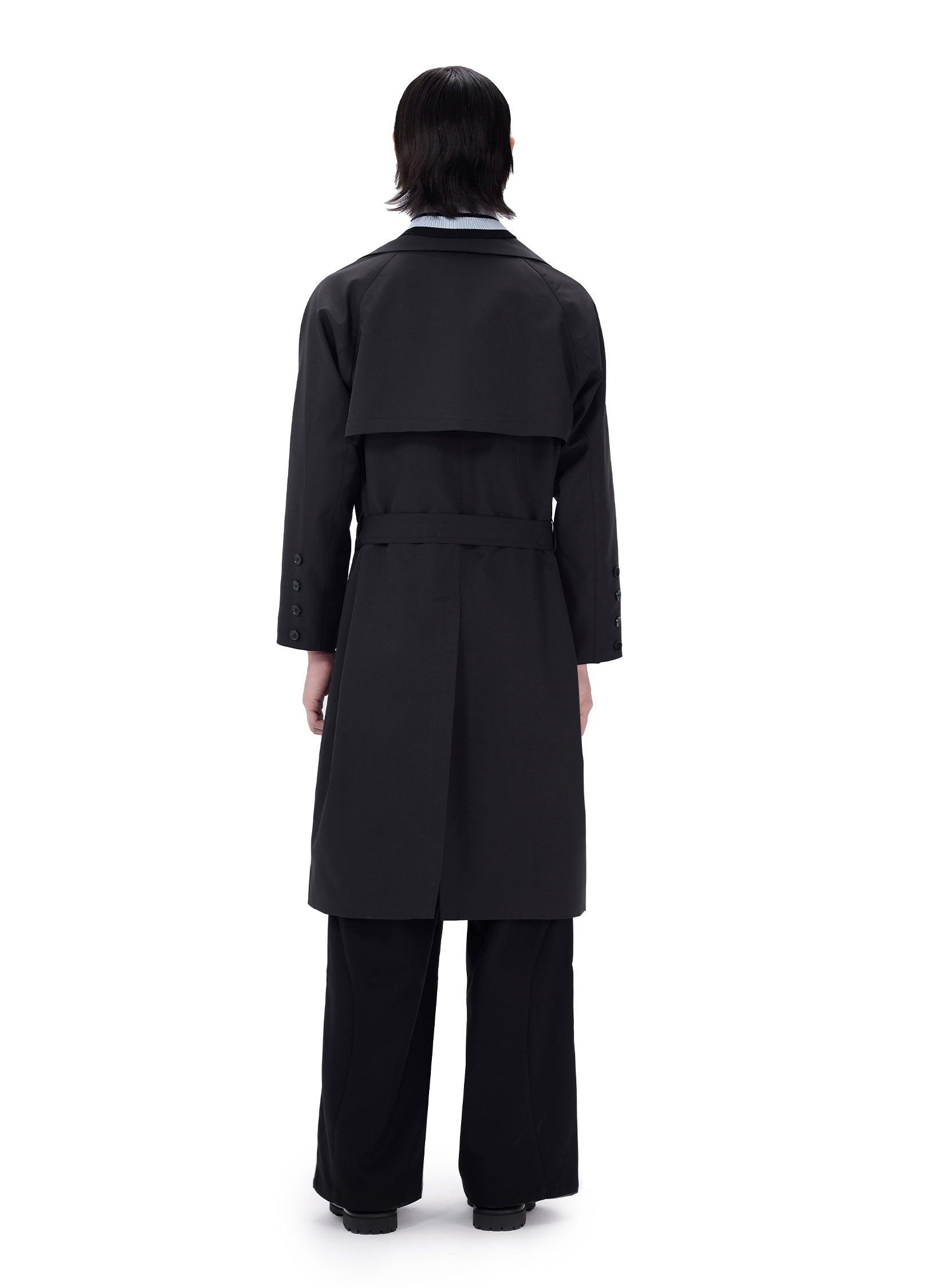 Leaf Collar Belted Overcoat - chiclara