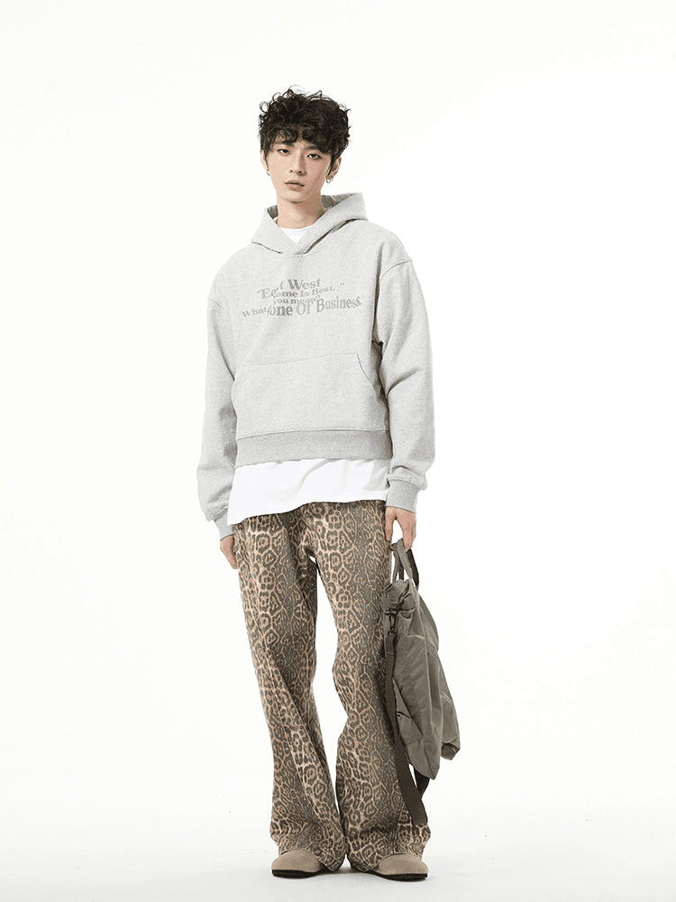 Wild Style Leopard Pattern Denim Jeans - chiclara