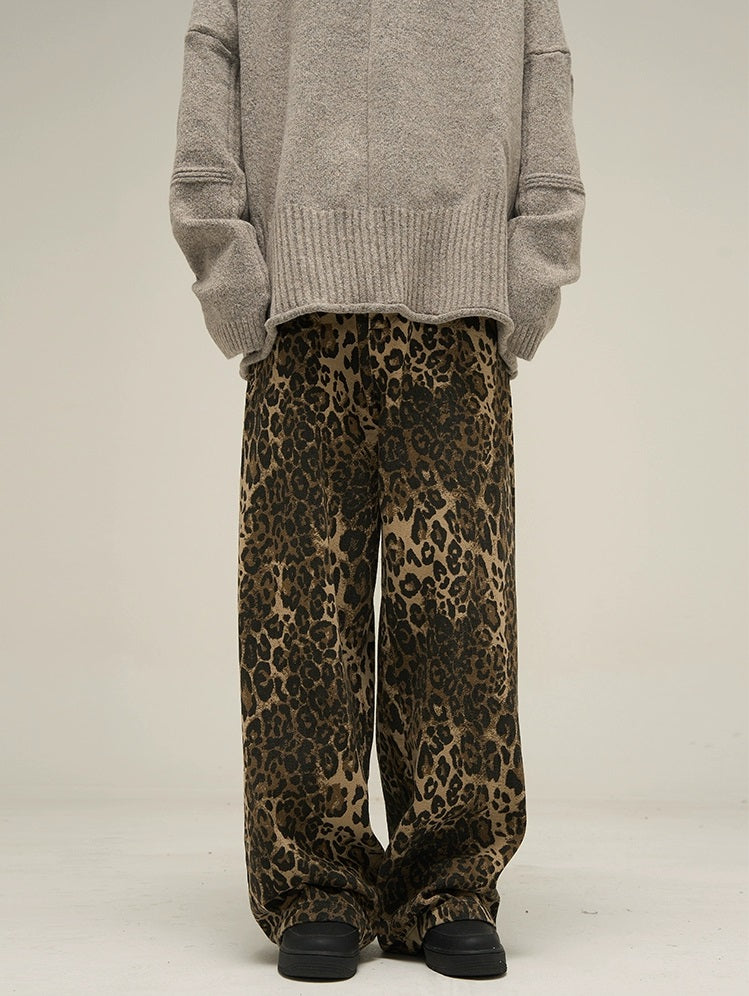 Wild Leopard Print Jeans - chiclara