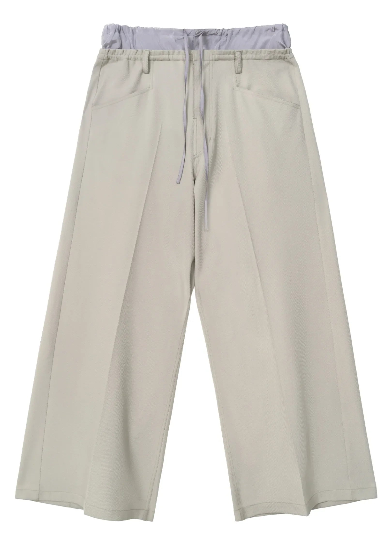 Light Splicing Wide-Leg Pants