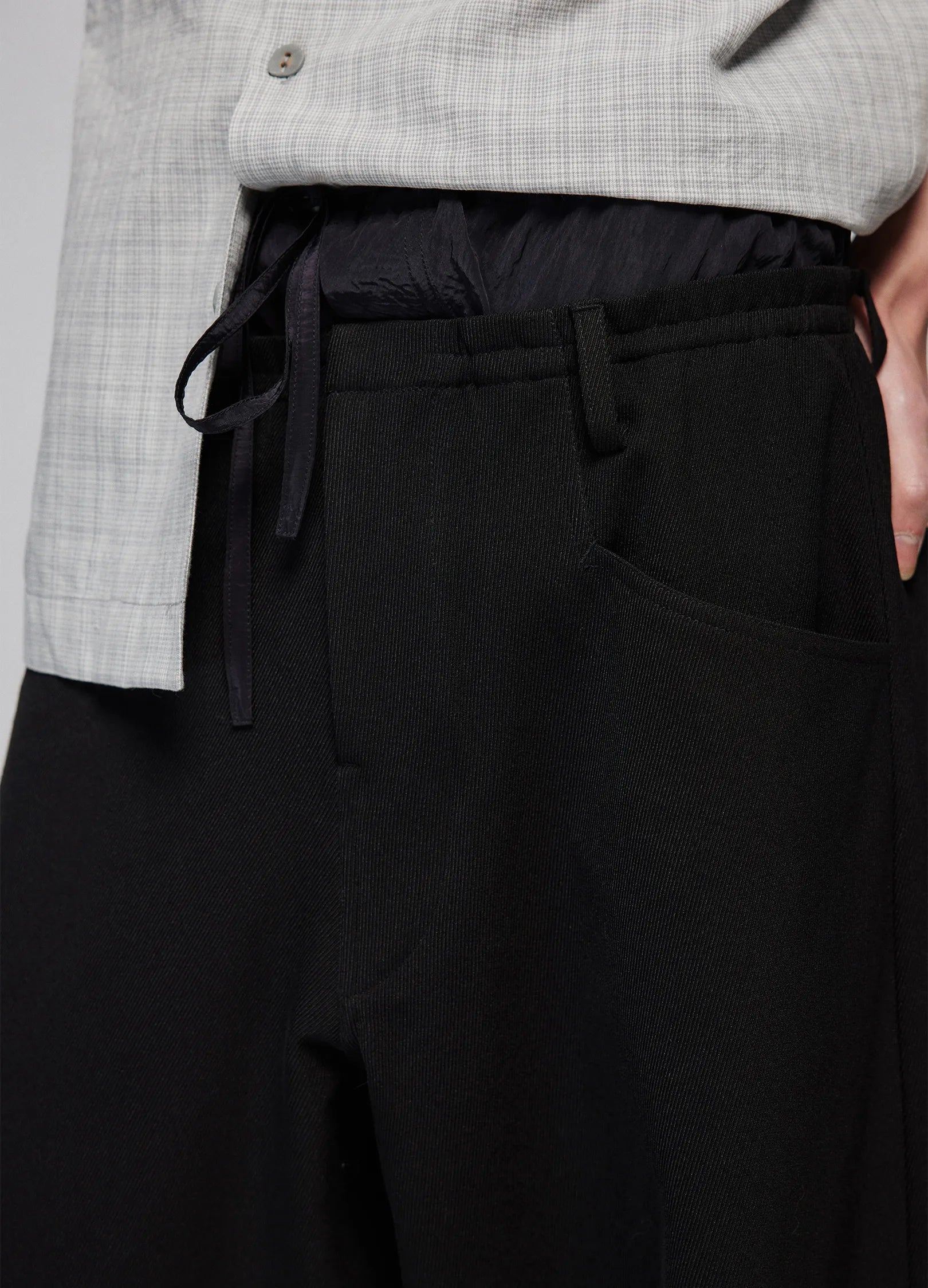Light Splicing Wide-Leg Pants