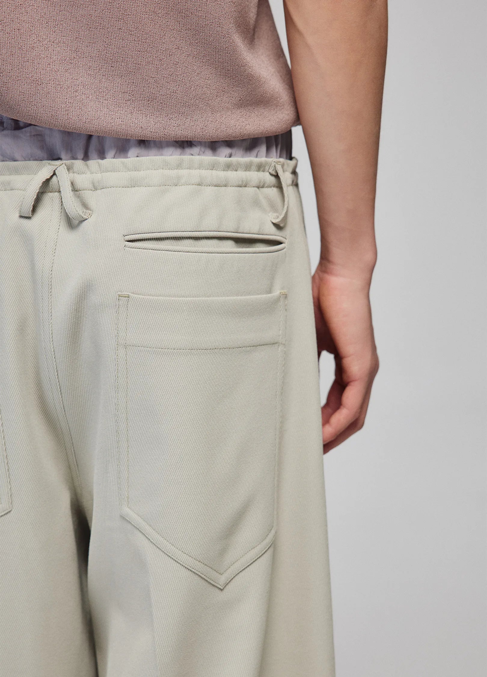 Light Splicing Wide-Leg Pants