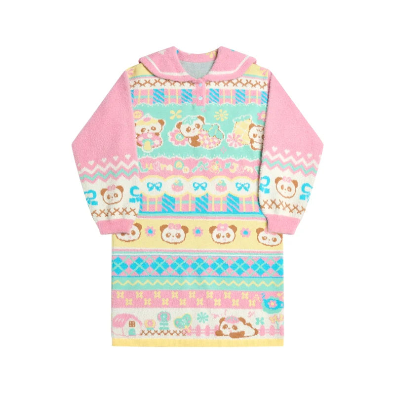 Sweet Panda Fair Isle Sailor Dress