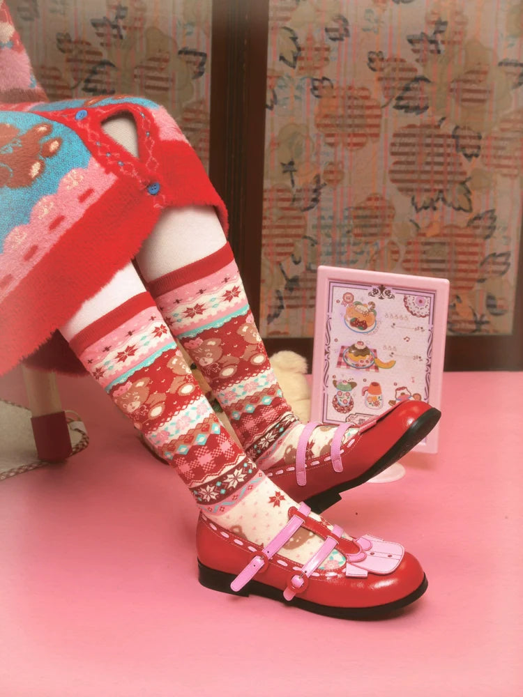 Sweet Bear Fair Isle Socks