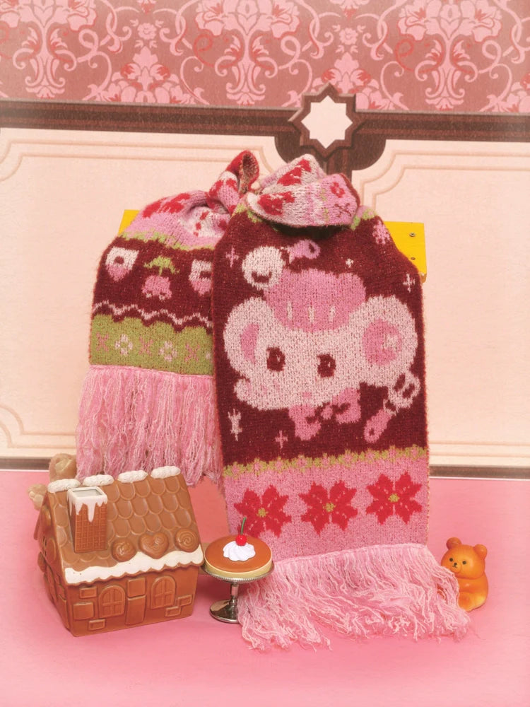 Sweet Elephant Winter Fair Isle Scarf
