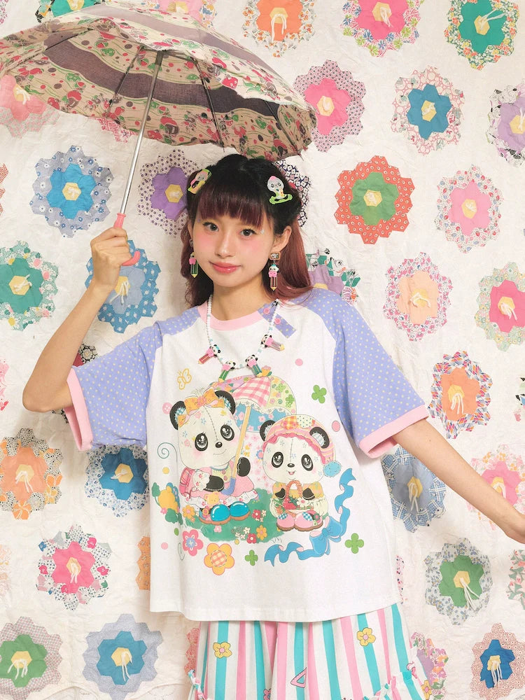 Sweet Panda Picnic Polka Dot Tee