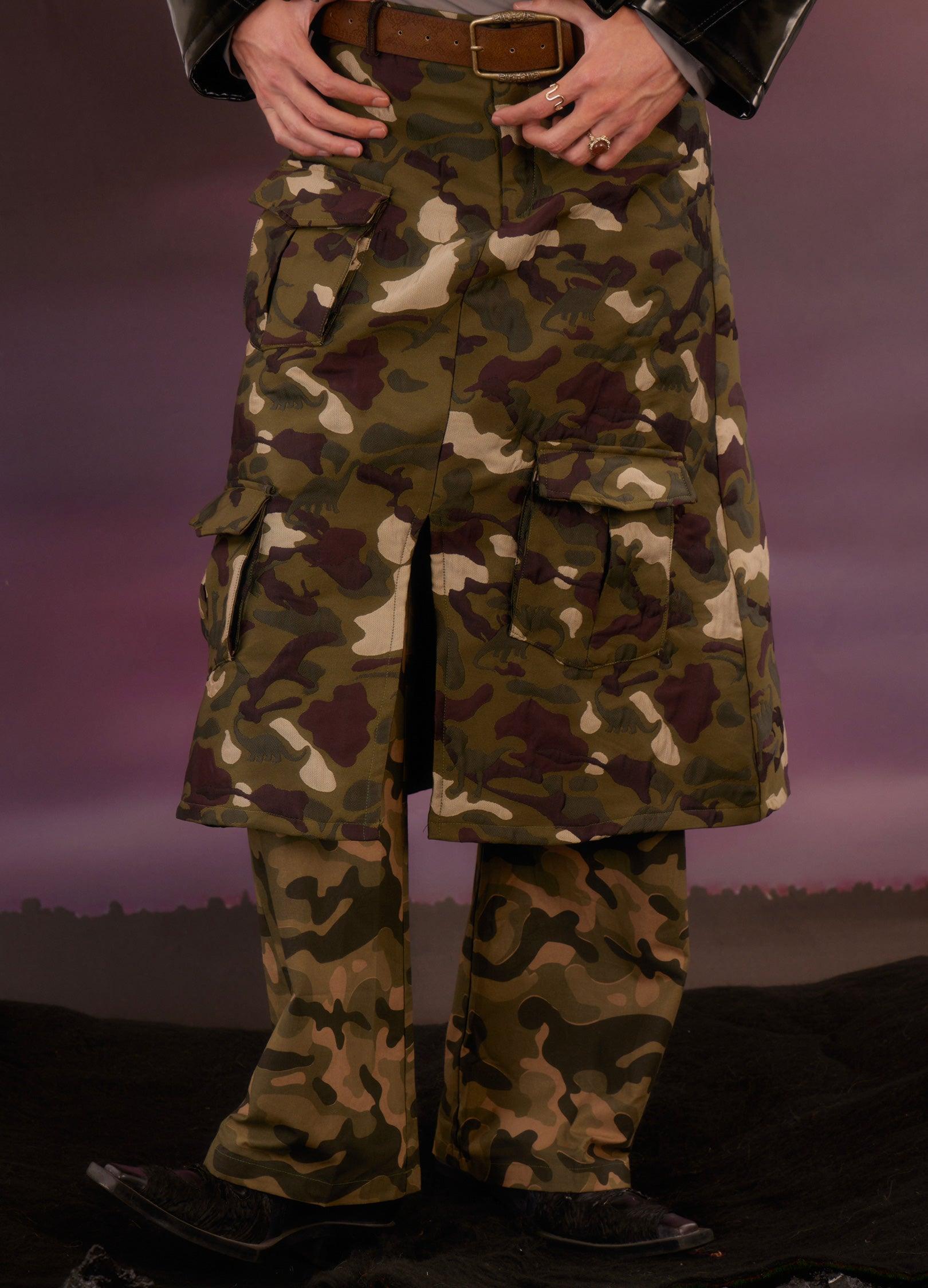 Urban Camo Cargo Trousers - chiclara