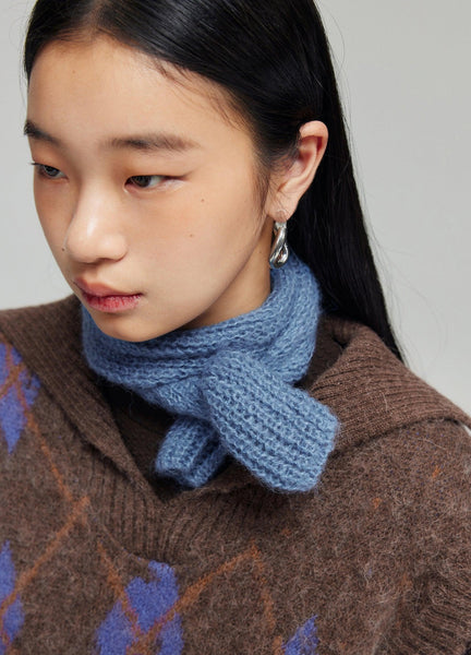 小物 simply complicated COTTON KNIT SCARF MINI_KNIT_SCARF_DROP_2_SIMPLE_