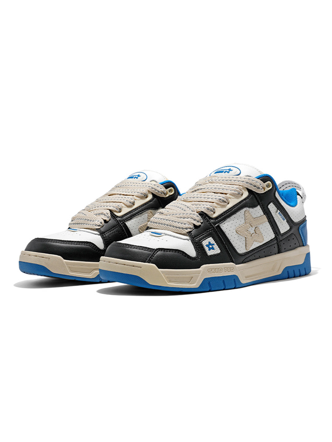 Blue Retro Low Top Casual Sneakers