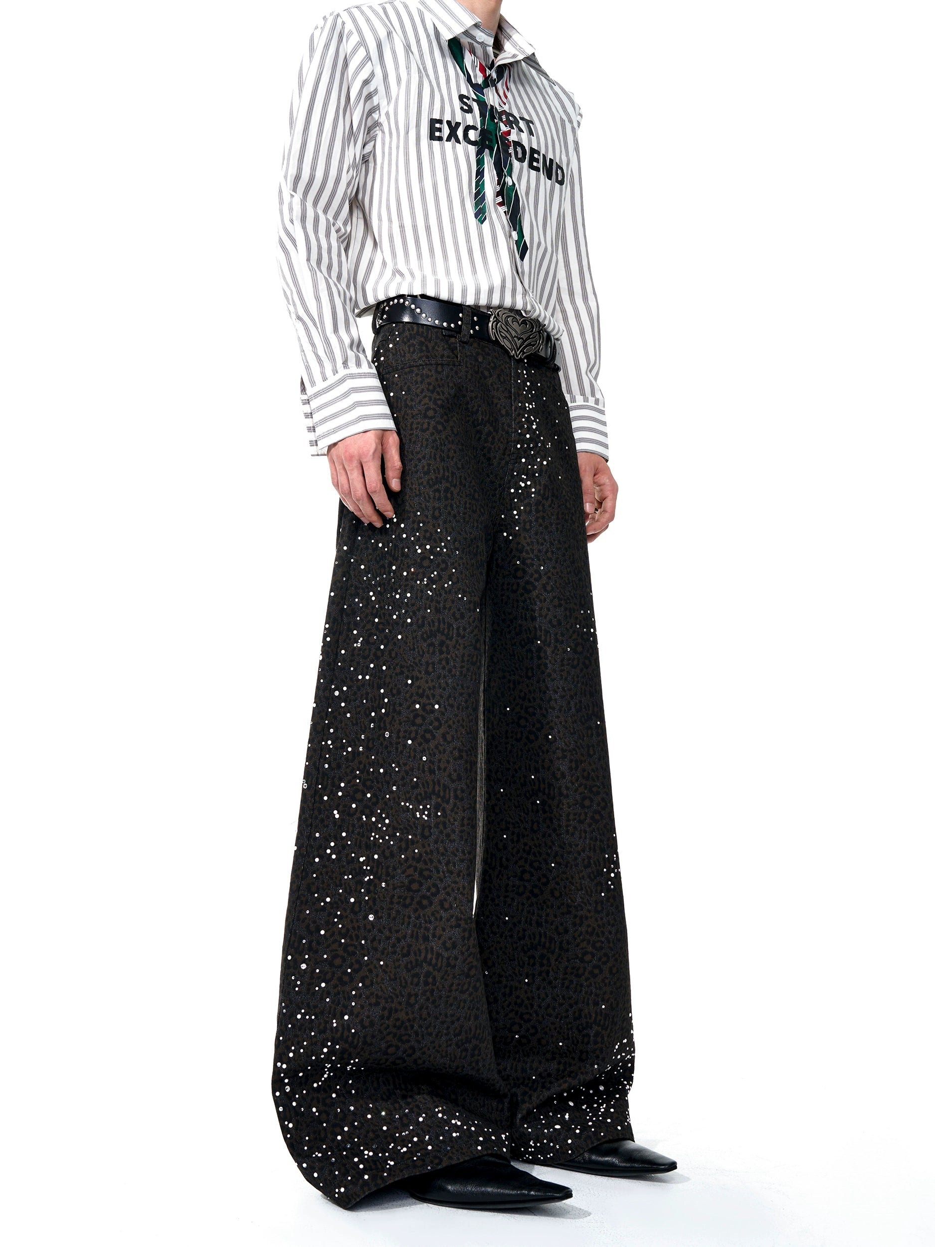 Black Wide-Leg Culotte Pants