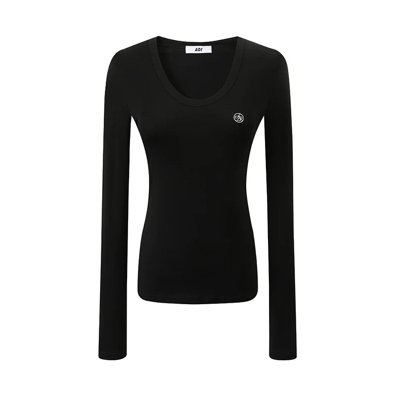 Essential Scoop Neck Long Sleeve Tee