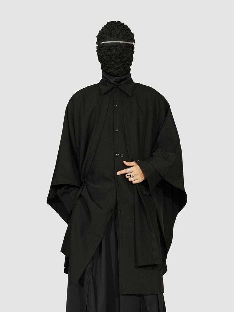 Avant-Garde Oversized Black Shirt