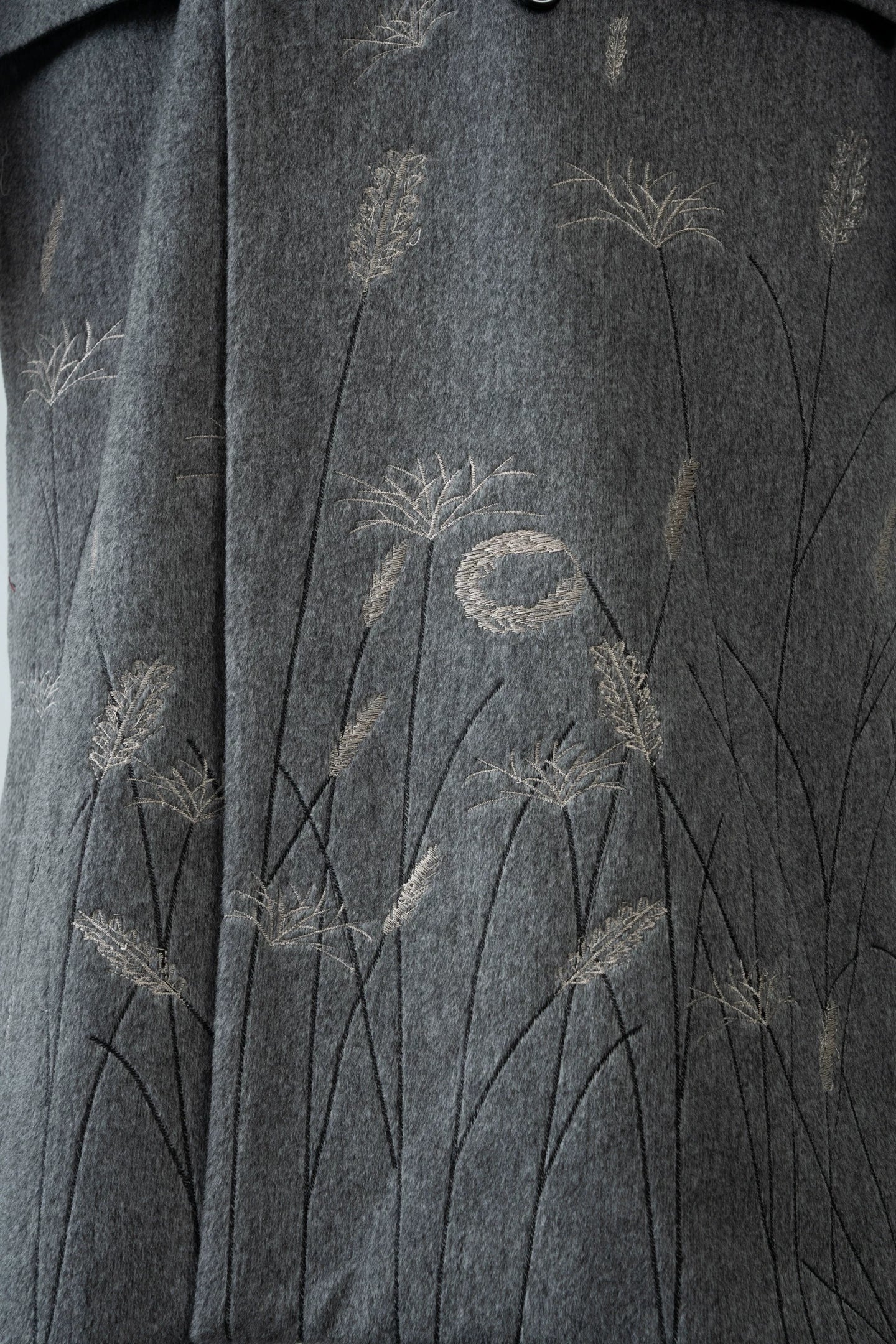 Ash Meadow Embroidered Wool Overcoat