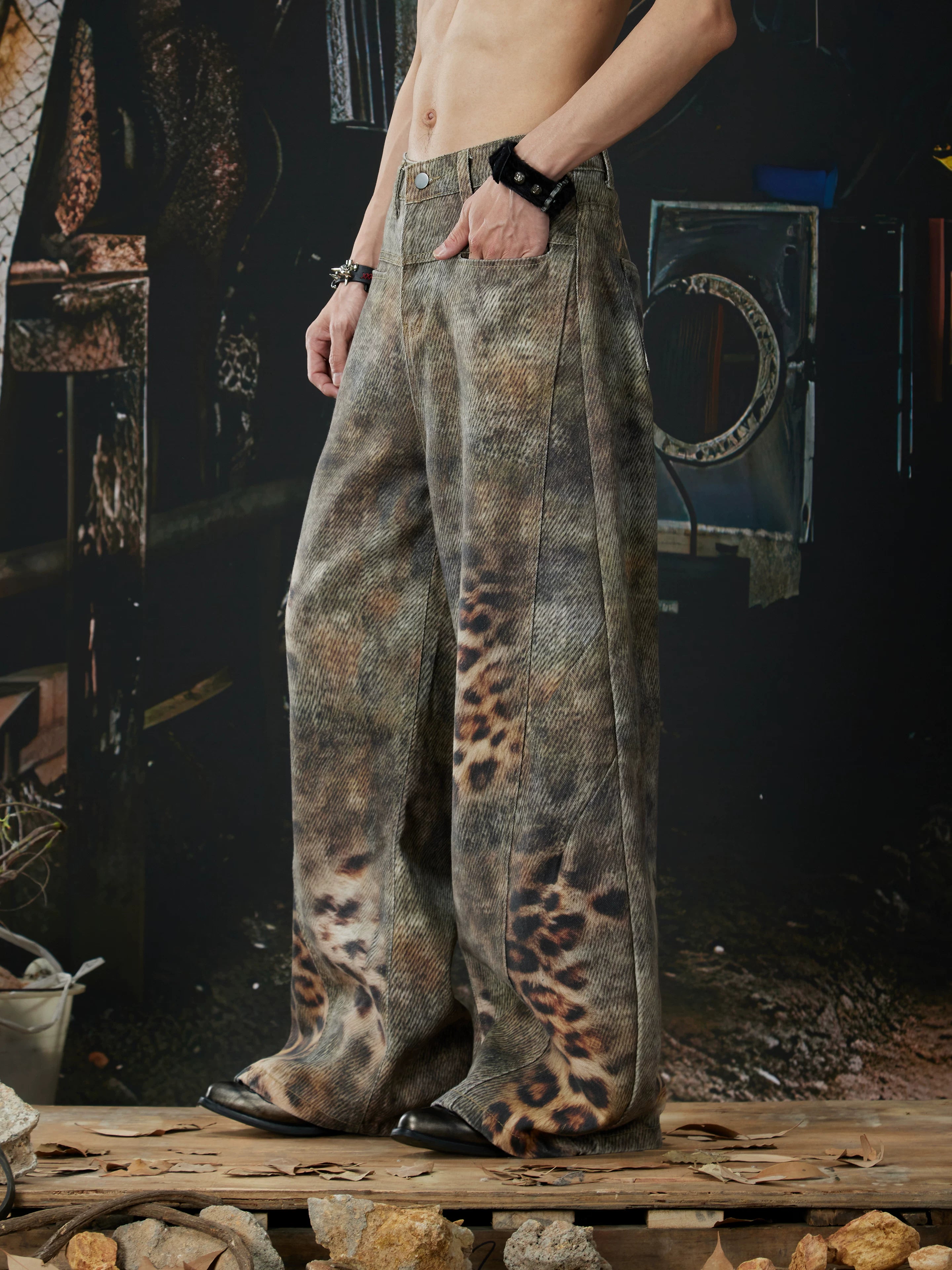 Savage Mirage Leopard Flare Jeans