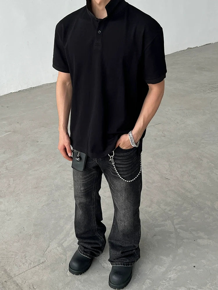 Shadowcore Minimalist Polo Shirt