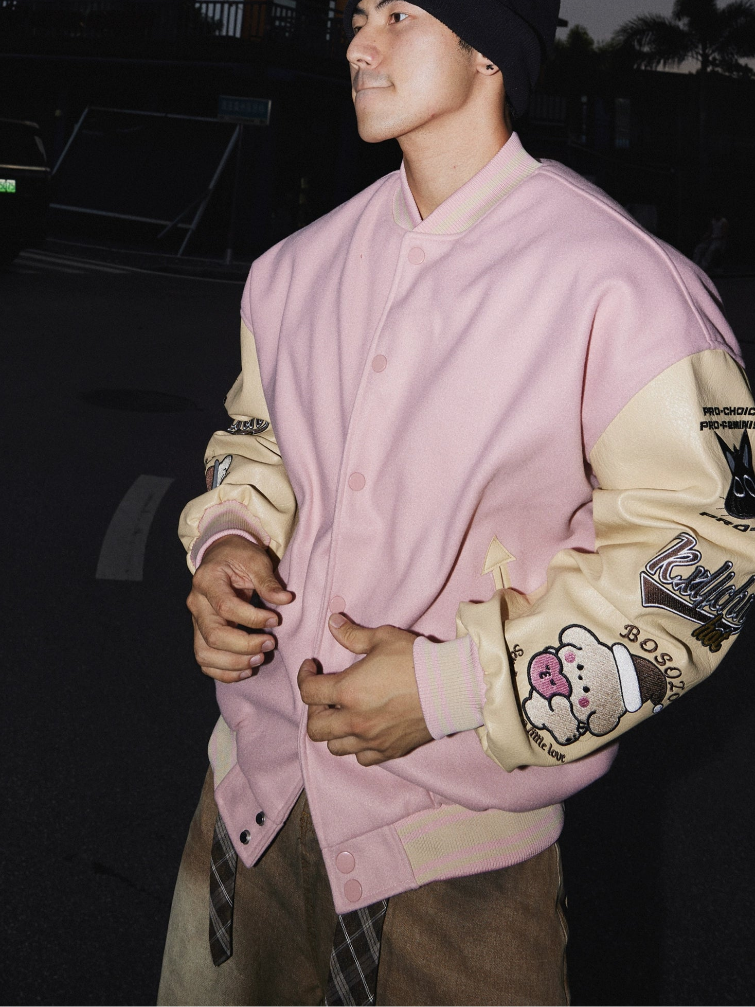 Pastel Dream Patch Varsity Jacket