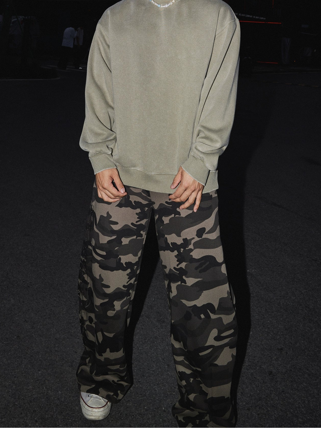 Loose-Fit Camo Print Pants