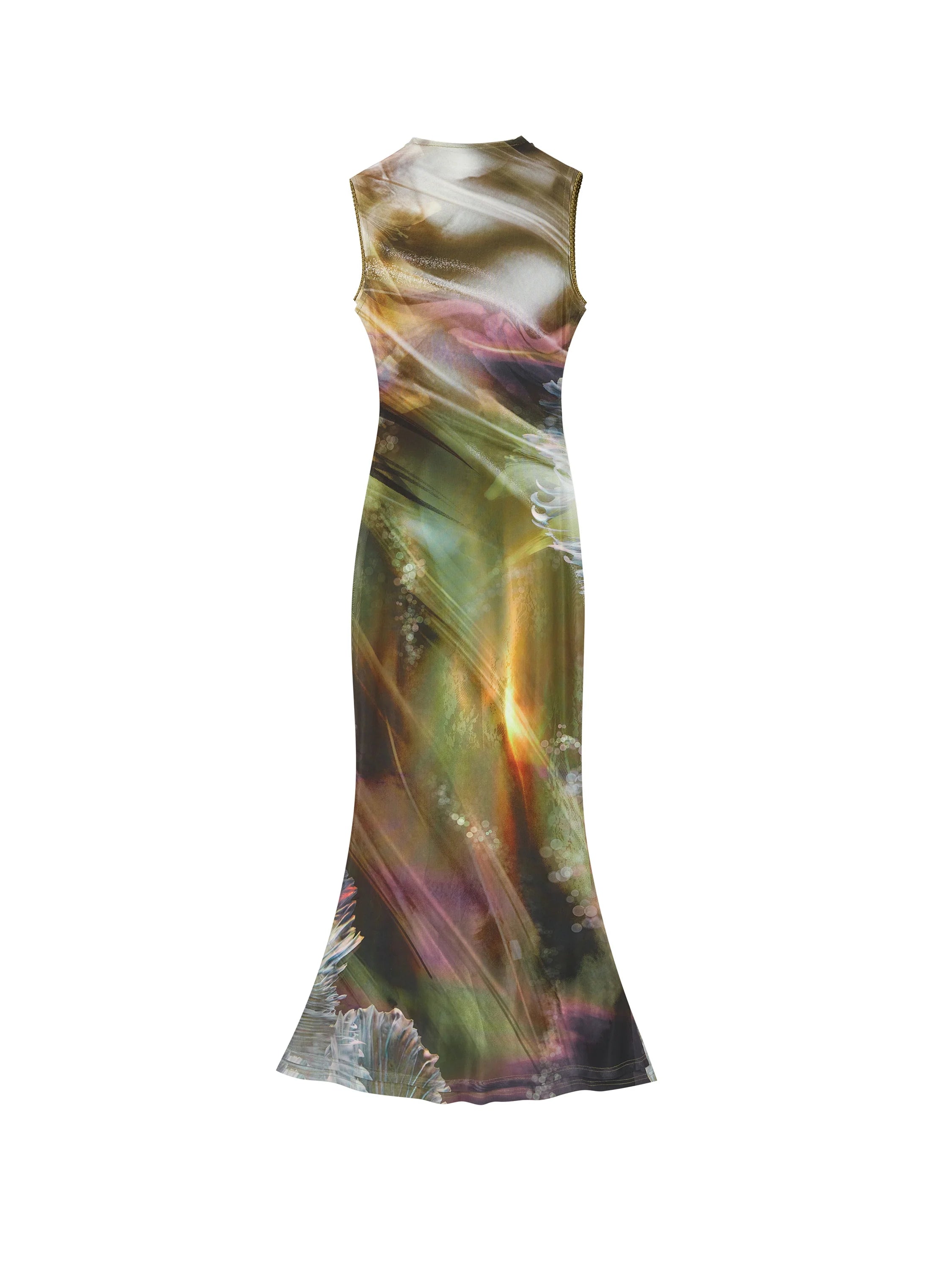 Aurora Borealis Sleeveless Maxi Dress