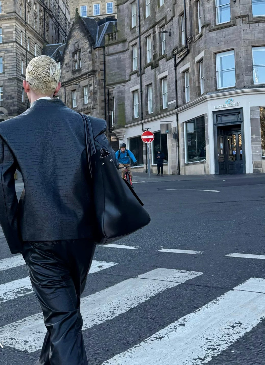 Midnight Reverie Croc-Textured Tux Jacket