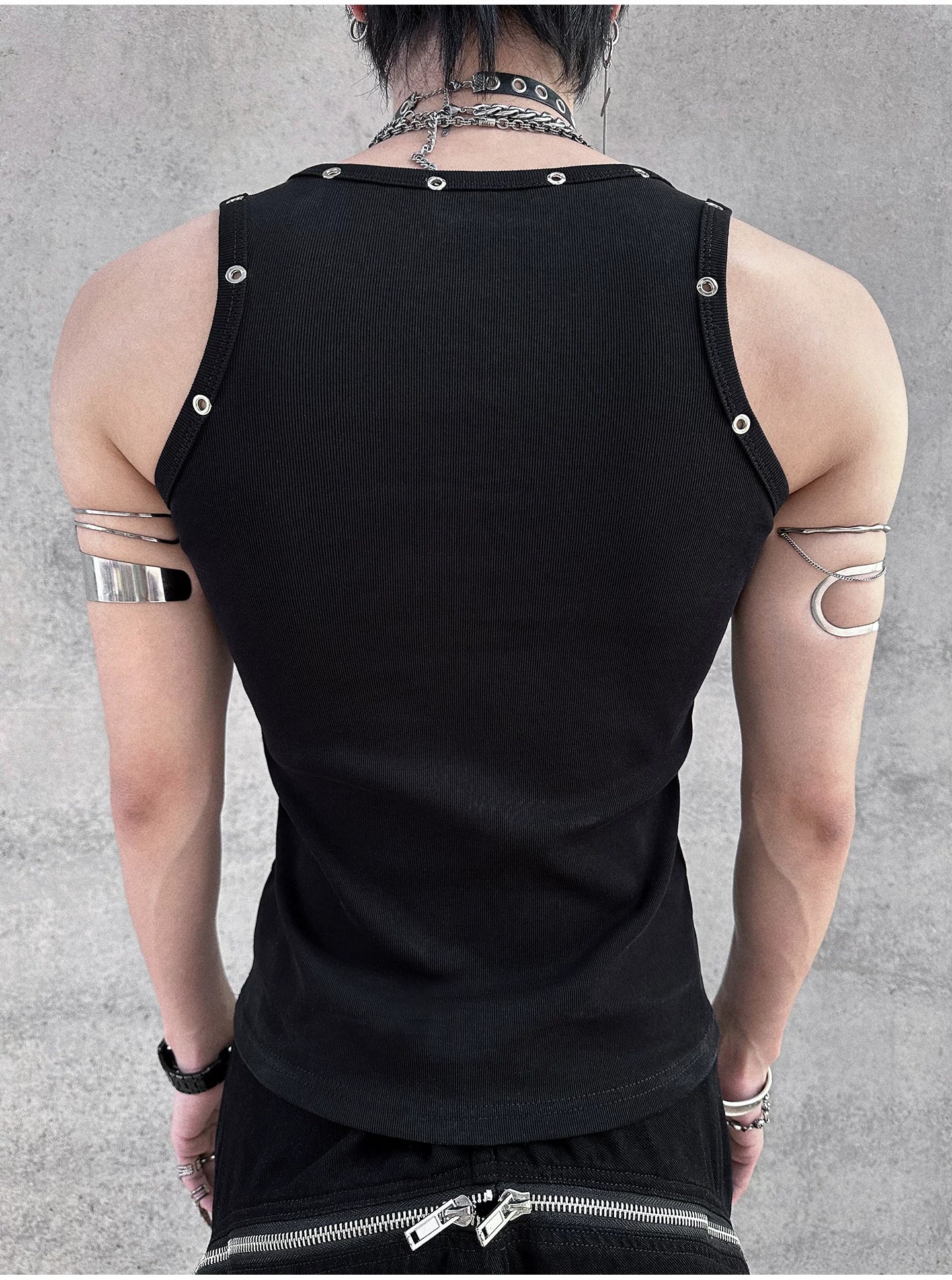 Nightlock Rivet Lace-Up Tank Top