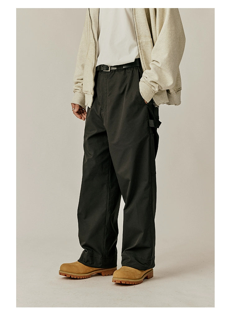 Wide Leg Color Drawstring Pants