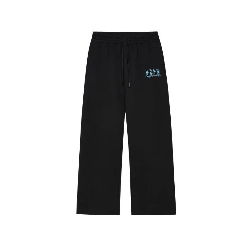 Logo Embroidered Wide-Leg Drawstring Sweatpants