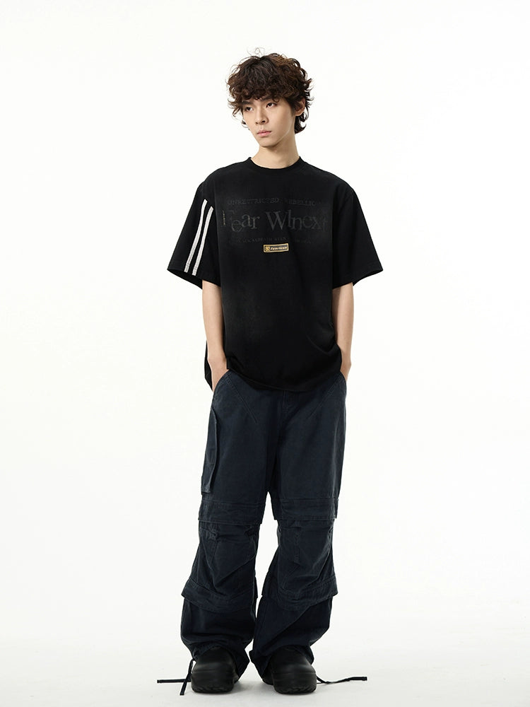 Sporty Sleeves Graphic Oversized T-Shirt