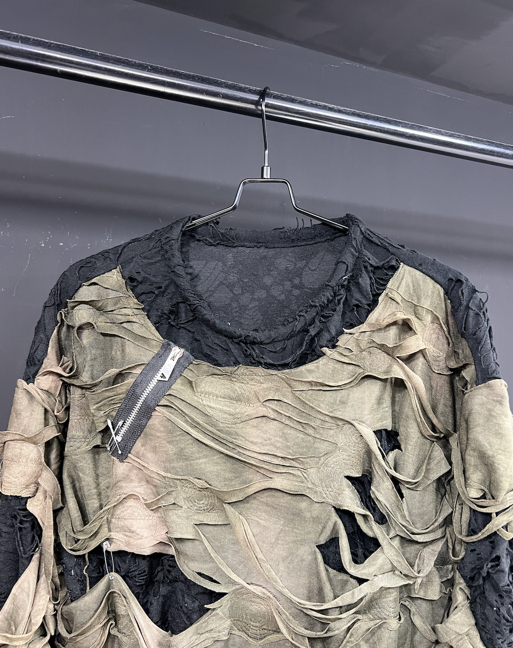 Moss Ruin Chainweb Drape Top